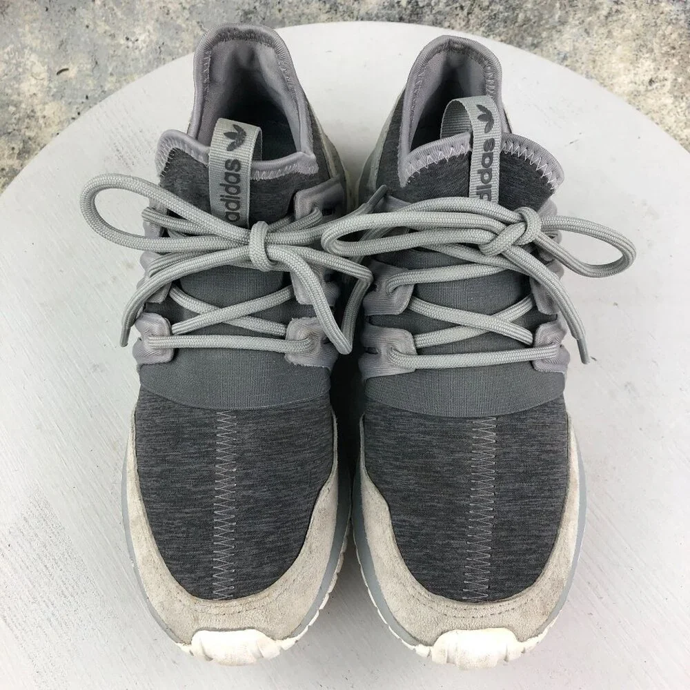 Adidas Men's Size 6 Tubular Radial Charcoal Grey Lace-Up Running Sneakers AQ6726